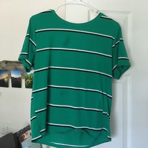 Charlotte Rousse soft green striped shirt